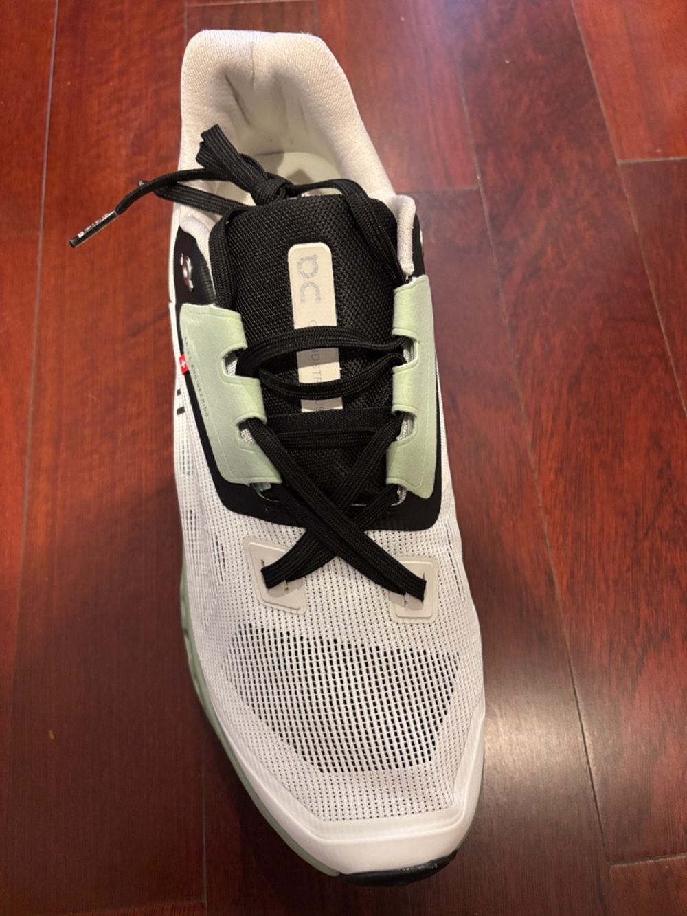 On Running White, Black and Mint Performance Running Shoe - Picture 2 of 5